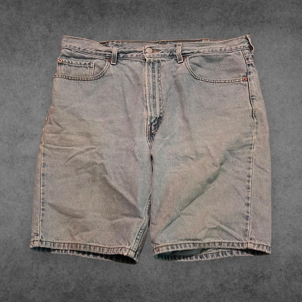 Levis 505 Regular Fit Denim Shorts Mens 38 Light Wash Blue